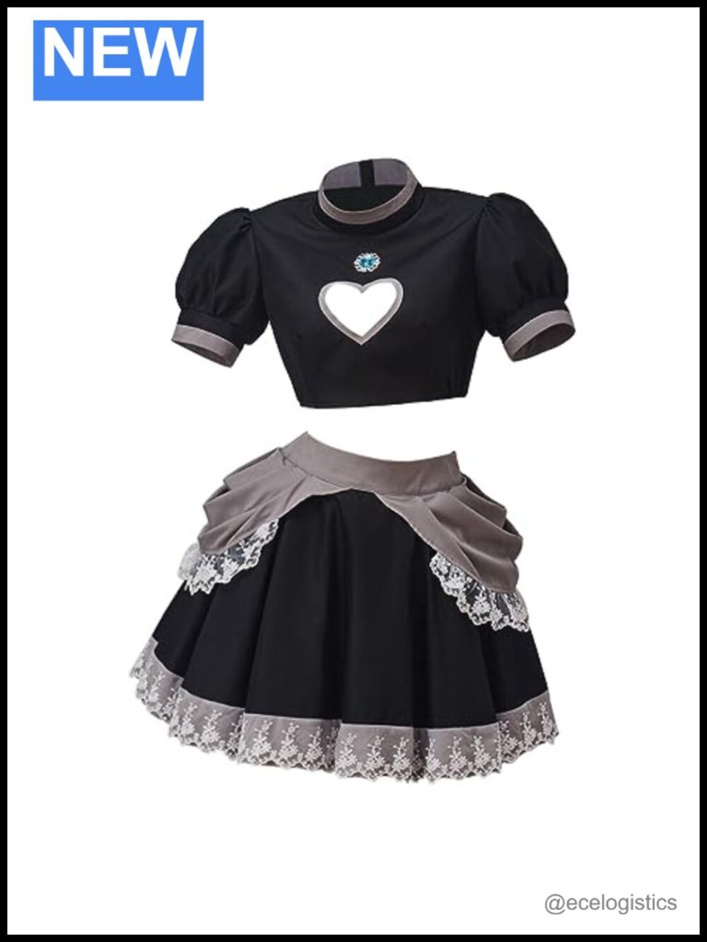 Anime Princess Halloween Costume Crop Top Skirt Set Cosplay